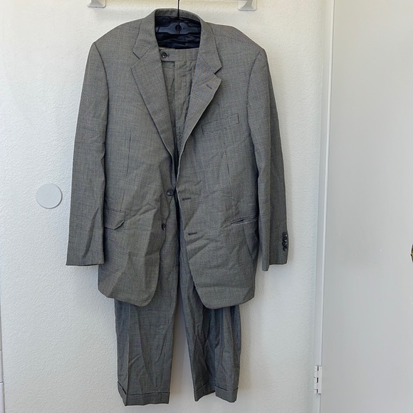 Hickey-Freeman wool houndstooth suit size 44R - Picture 1 of 13